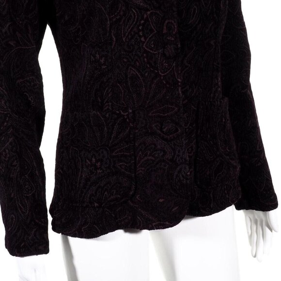 TSD Womens Jacket Small Paisley Purple Plum Two Star Dog - Picture 4 of 10